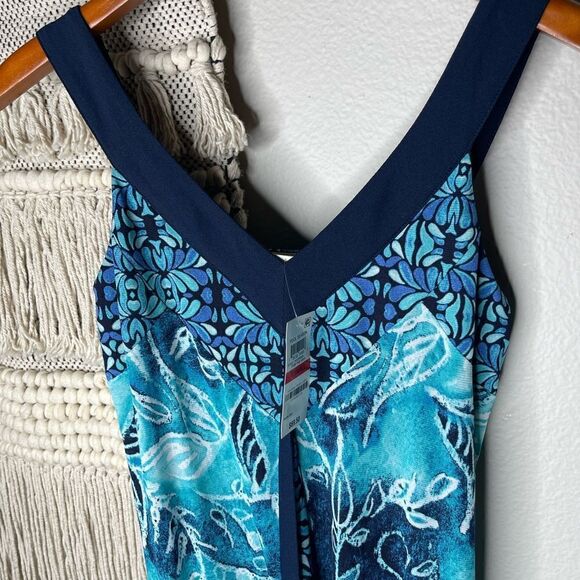 Style & Co. Blue Floral Print Watercolor Dress XS - Picture 2 of 9